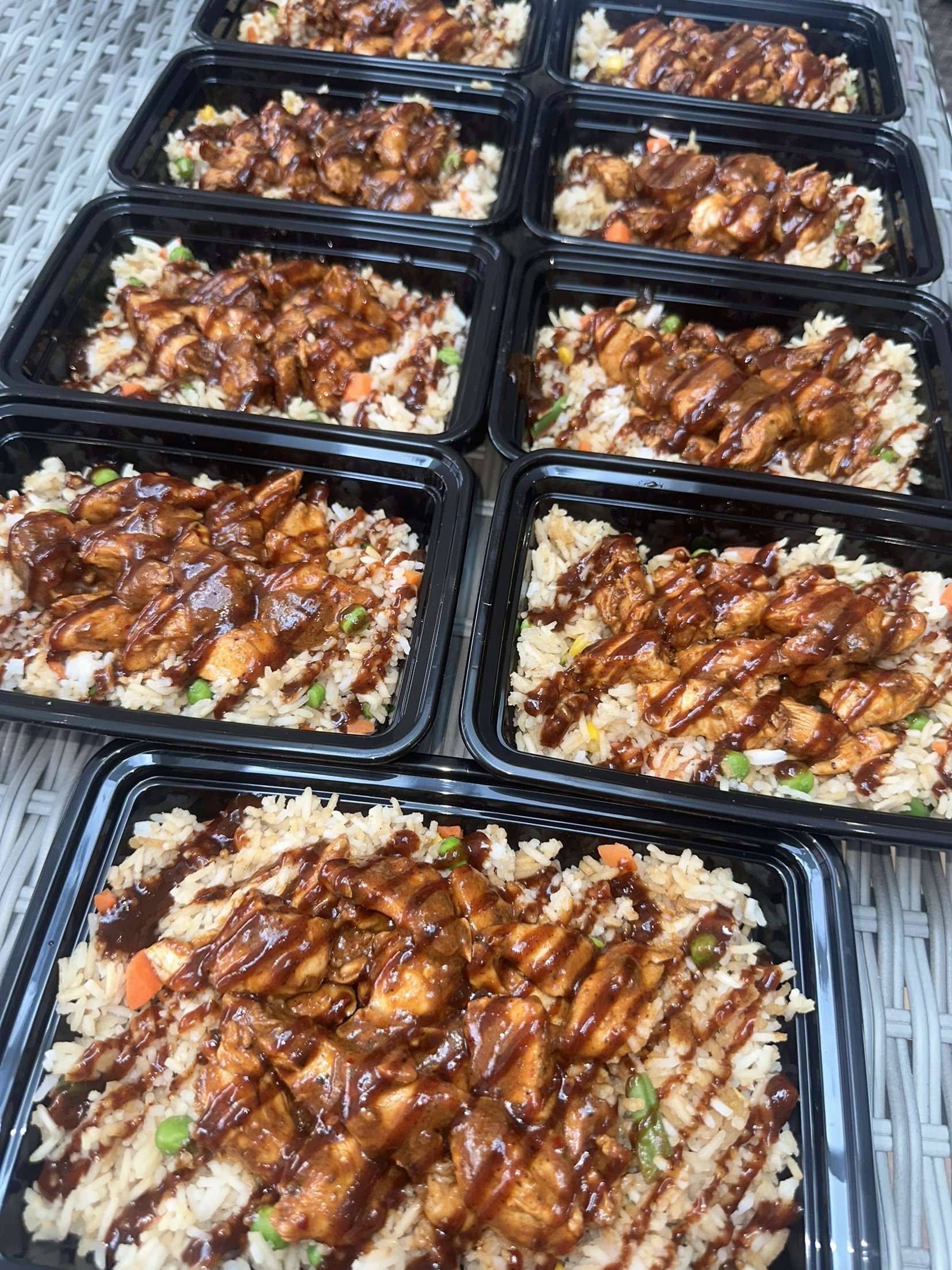 Caribbean Jerk Chicken & Veg Fried Rice - Bulking